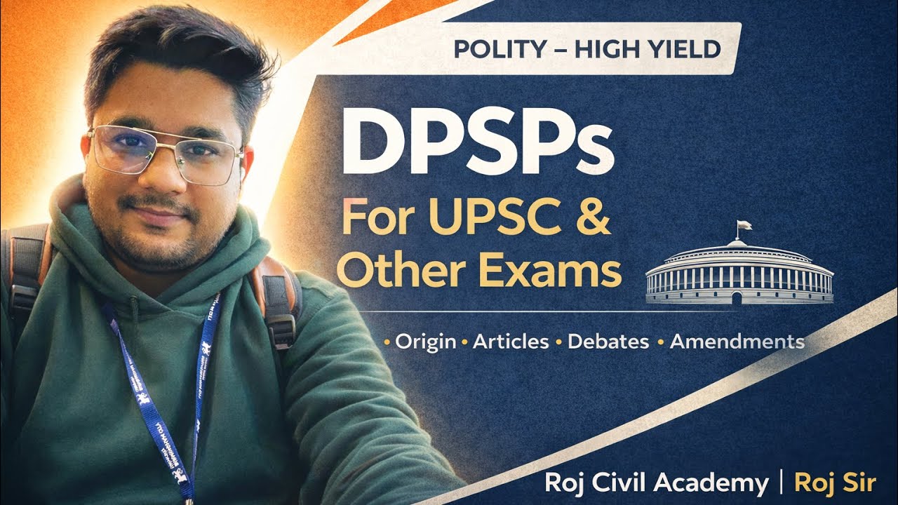 DPSPs for UPSC CSE 2026 | Directive Principles of State Policy | Articles 36–51 Explained | Roj Sir 
