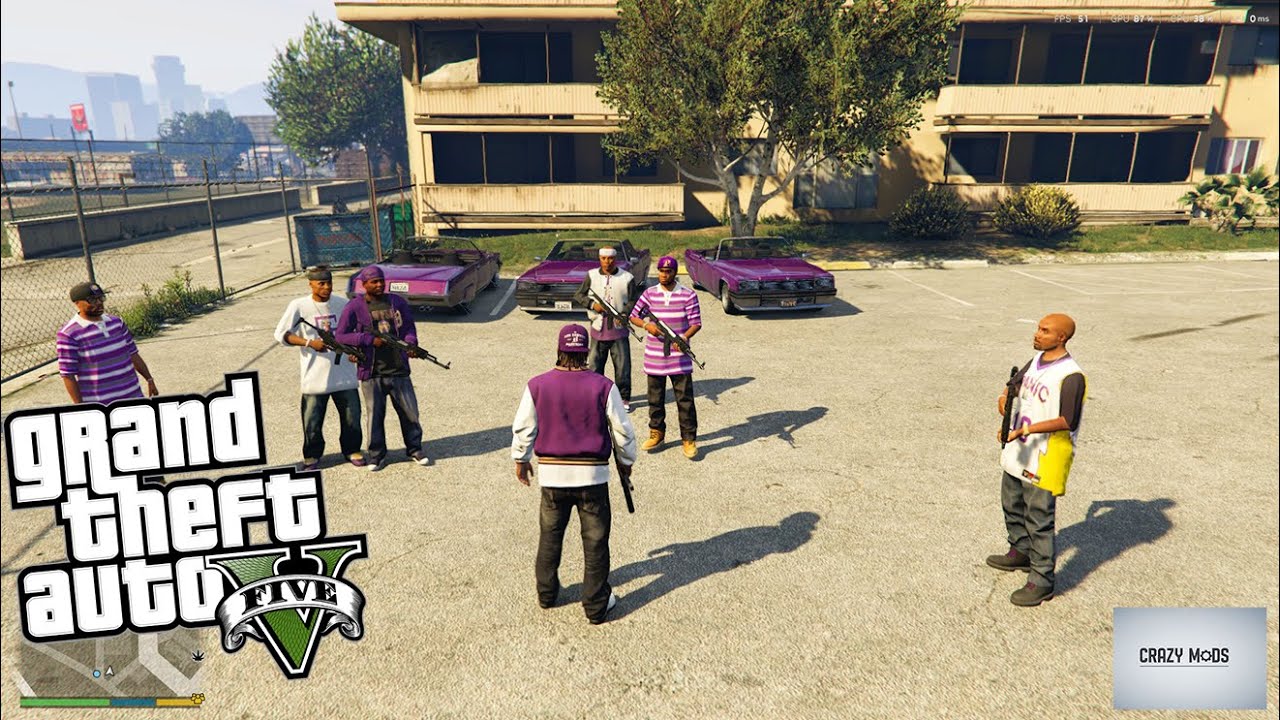 The ballas[+RecruitGangs/Ymt/outfit/Graffiti/girls/Cars] #gtaonline#gtarp#modsgta5#gtagangwar#gta