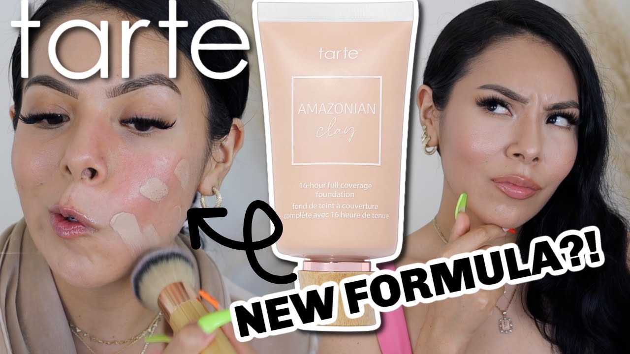 NEW & IMPROVED👀?! TARTE AMAZONIAN CLAY FOUNDATIONREVIEW & WEAR TEST! (WORTH THE BUY OR NAW?!?)