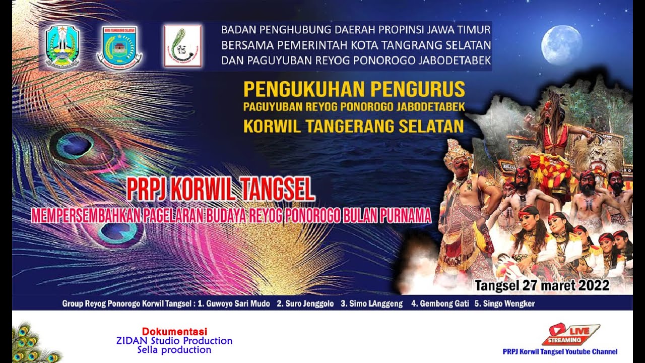#Reog #Live Stream PAGUYUBAN REYOG PONOROGO Bulan Purnama Tangsel