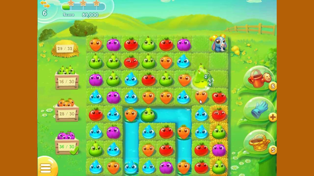 Farm Heroes SUPER Saga Level 143 ~ no boosters ~ 3 stars