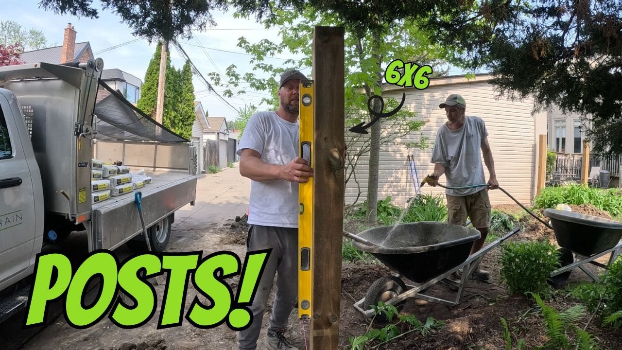 Installing 6x6 Fence Posts!