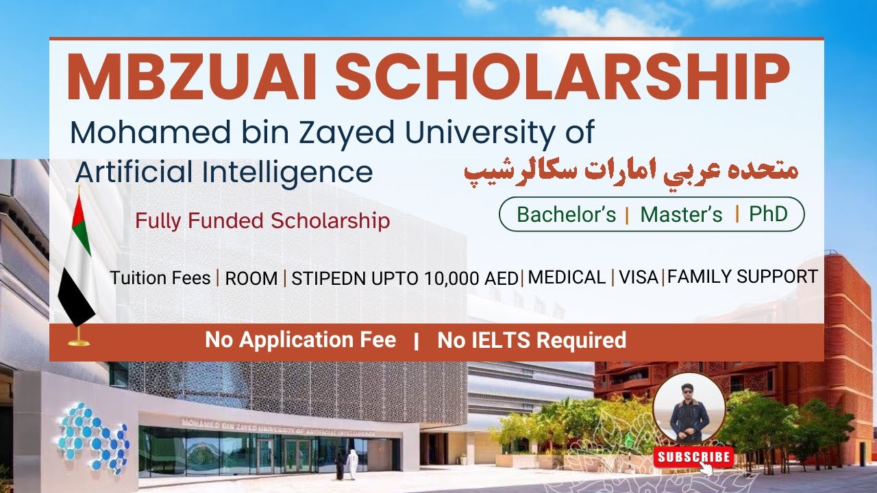 MBZUAI Fully Funded Scholarship 2026 | Study in UAE | No Apply Fee | Complete Application Process