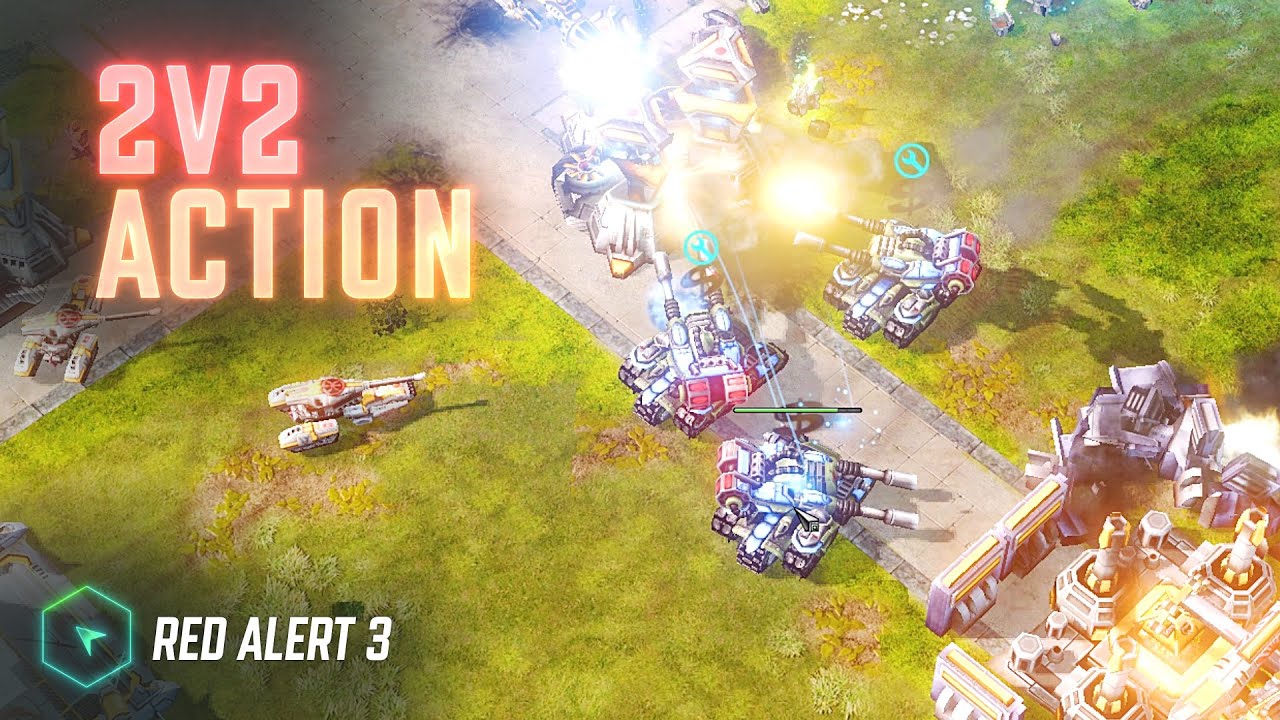 Atomic и GreenAlert против Hammerblade и Obiek — вечеринка у бассейна — Red Alert 3