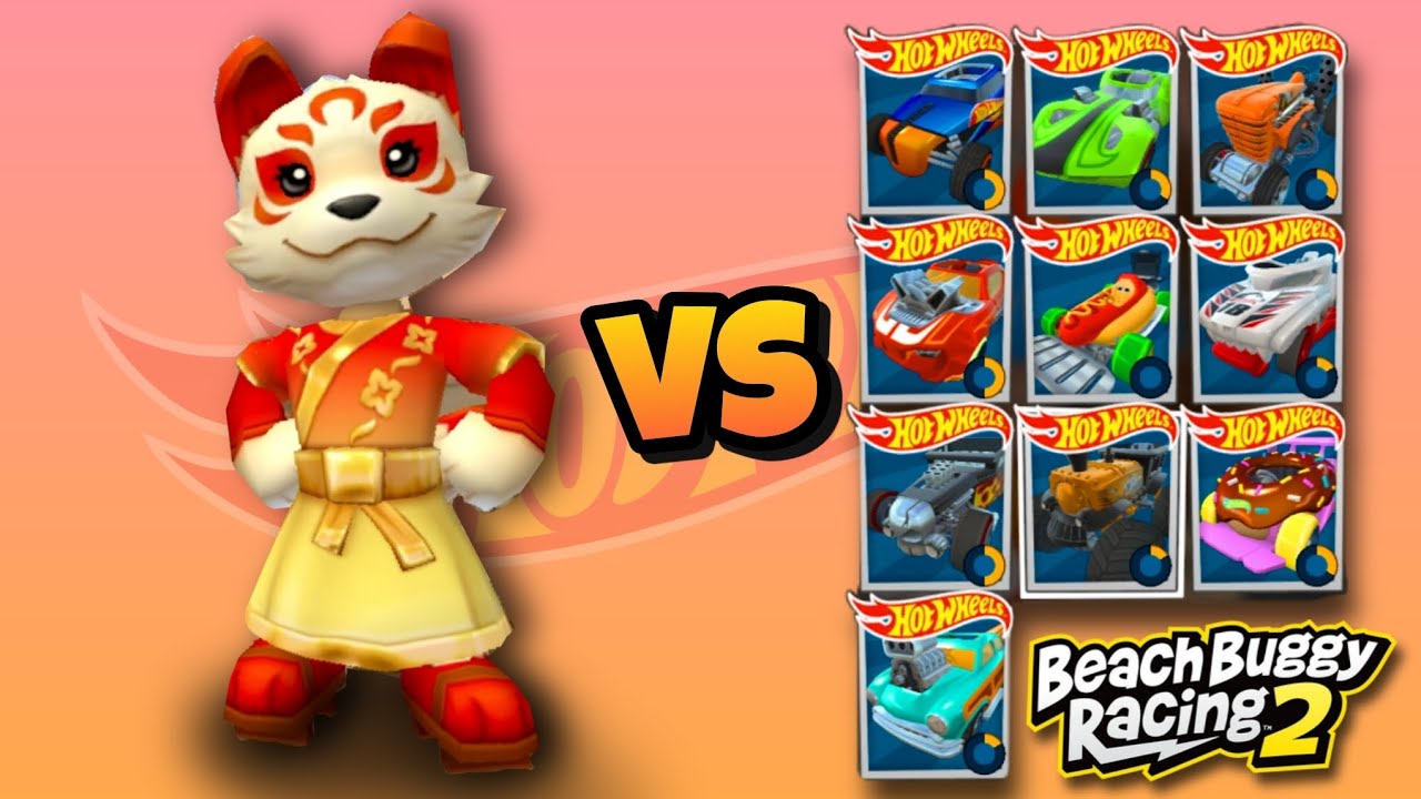 🔥Kitsune vs All Hot Wheels Cars! - Beach Buggy Racing 2 || #bbr2