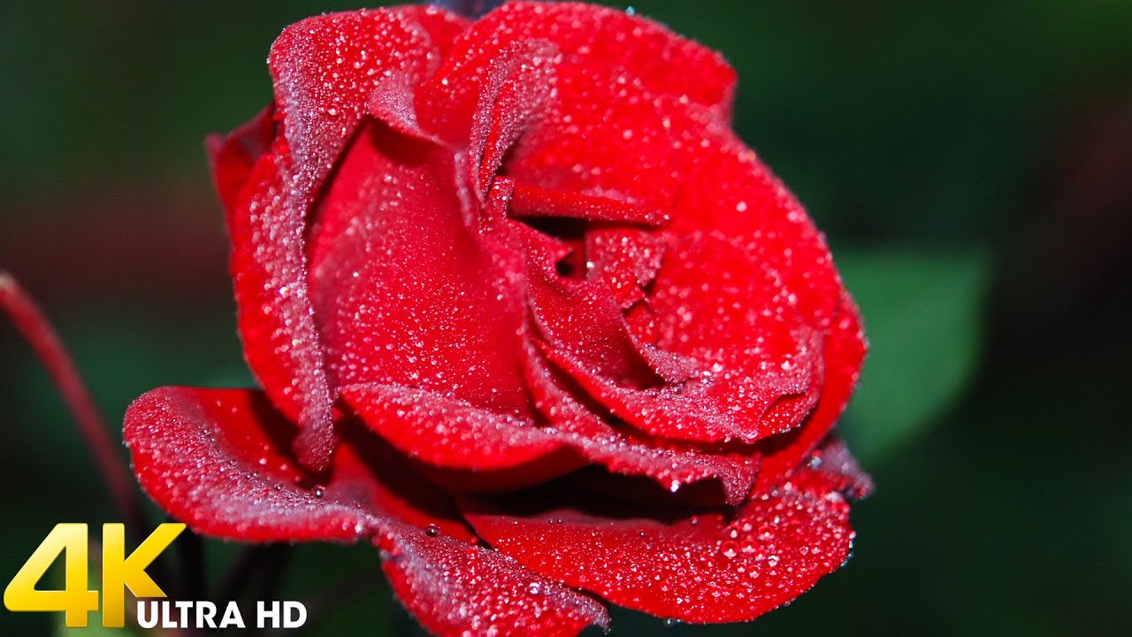 Rose 4K - Relaxing Piano Music Along With Beautiful Rose Videos for Upbeat Moods