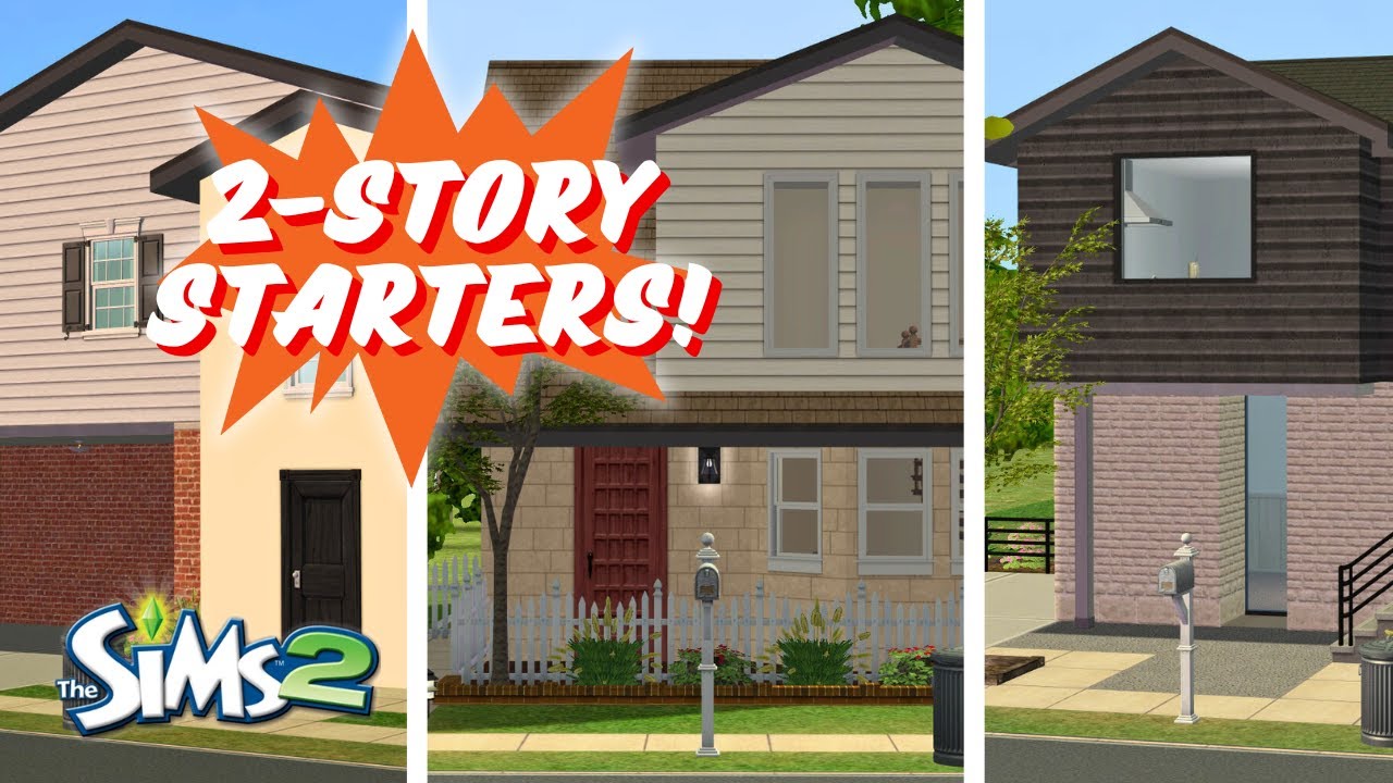Let's Build 2-Story Starter Homes! Waterview Ln: The Sims 2 Speed Build
