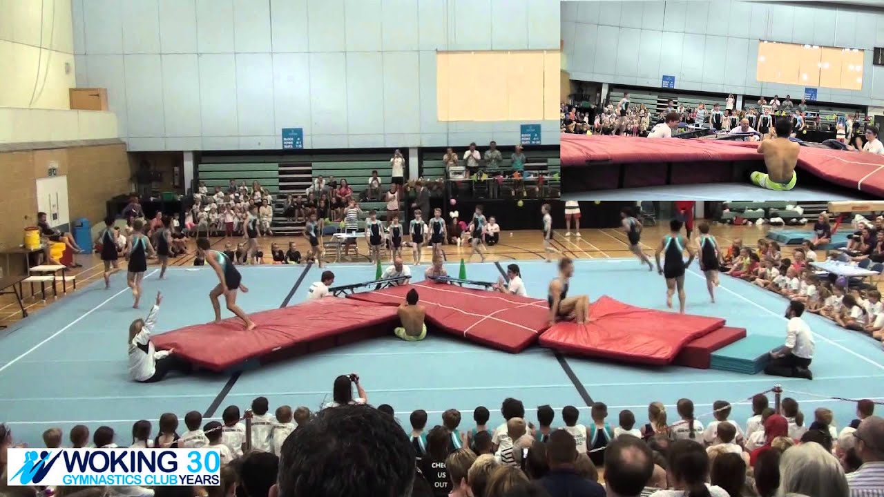 Boy's Trampette display - Club Festival 2014