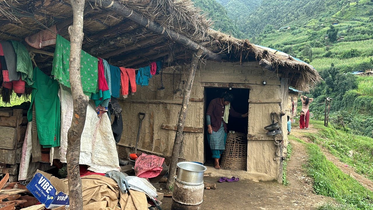 Naturally Most Beautiful Nepali Mountain Village Life in Rainy Season | Real Rural Life of Nepal