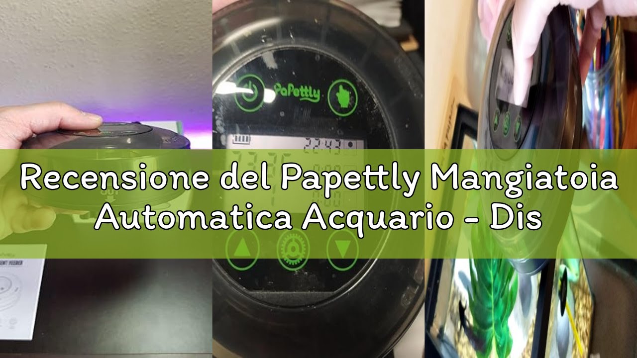Recensione del Papettly Mangiatoia Automatica Acquario - Distributore Automatico Cibo Pesci per Acqu