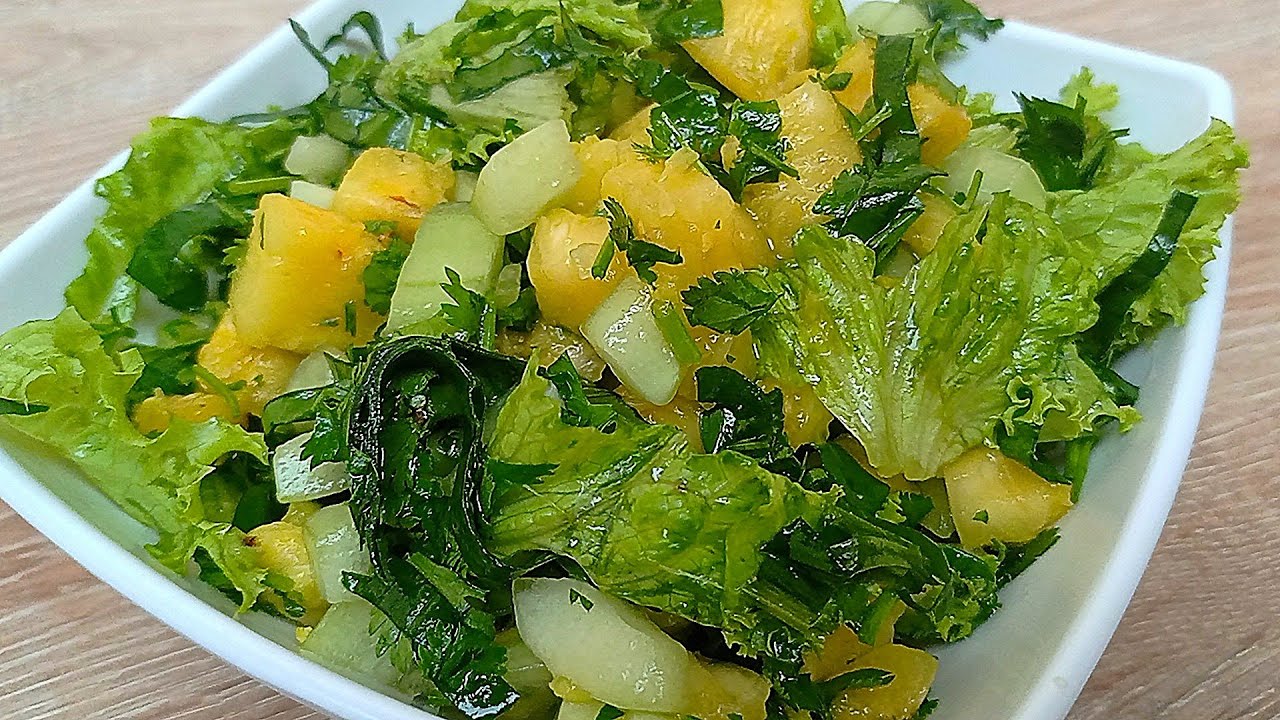 💥Delicious, healthy, and easy green salad. Try it! 🥬🤤