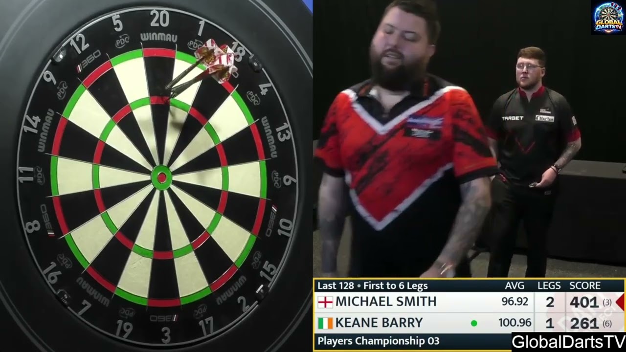 Michael Smith vs Keane Barry 2026 Players Championship 3 1/128