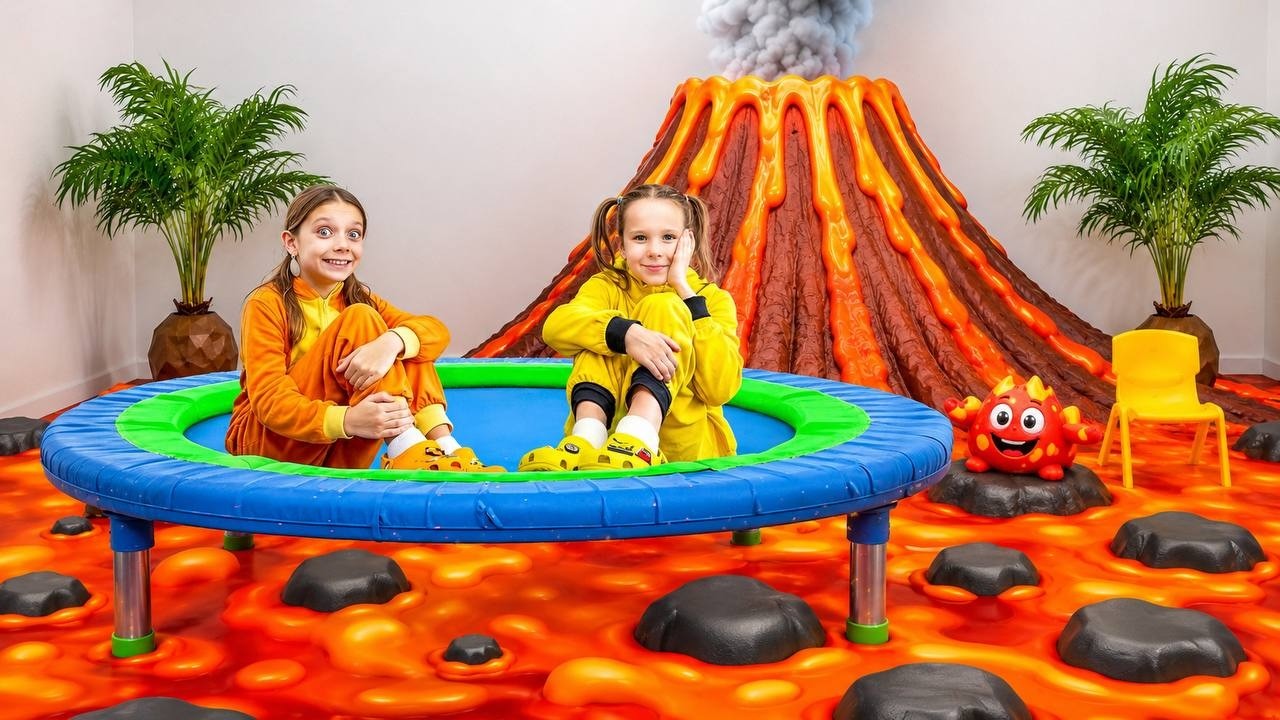 🔥 Kanak-Kanak Main The Floor Is Lava — Kids Challenge Paling Seru! | Toy Game