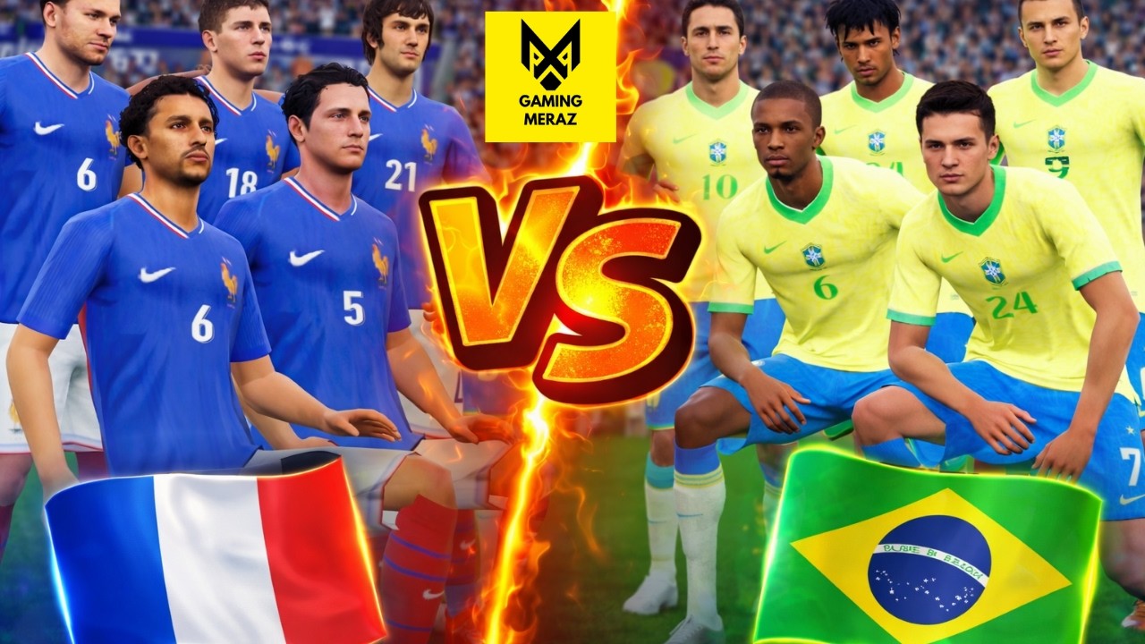 Brazil vs France | eFootball 2026 Gameplay | PvsP Match | @gamingmerazYT