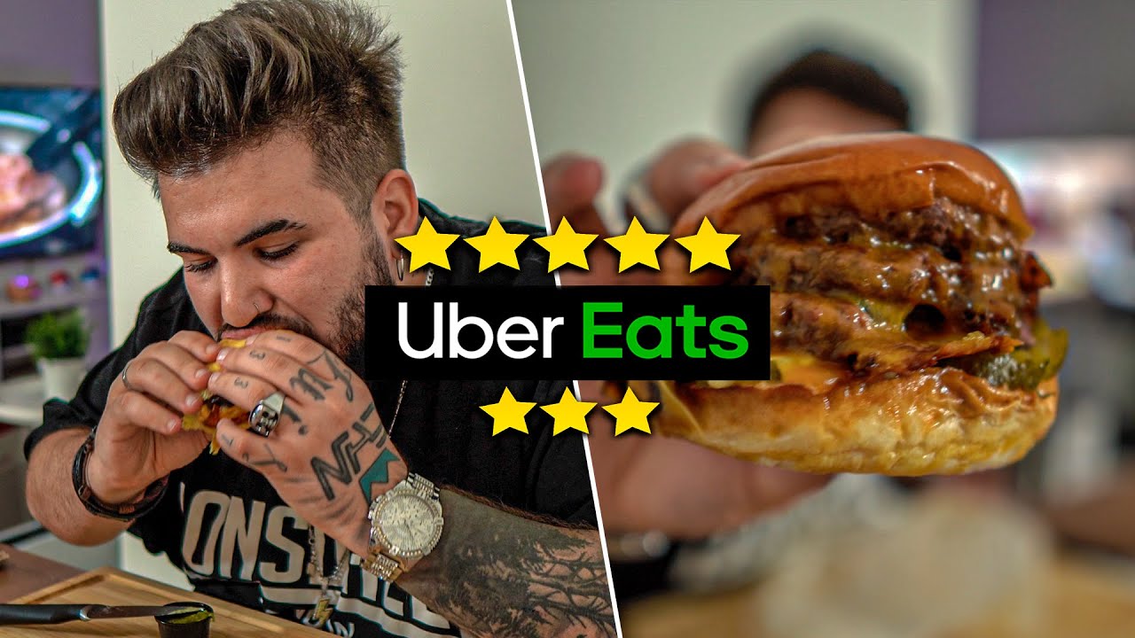 PROVEI OS HAMBÚRGUERS DE PIOR E MELHOR AVALIAÇÃO DO UBER EATS! - T1 EP.1