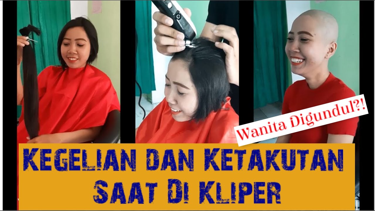 Wanita Kegelian waktu Digundul Part 2 || women headshave || Bald women