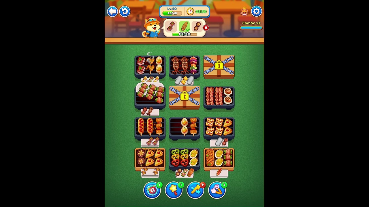 Street Food Puzzle (IEC games) - Level 50 #games #cooking #grill #restaurant