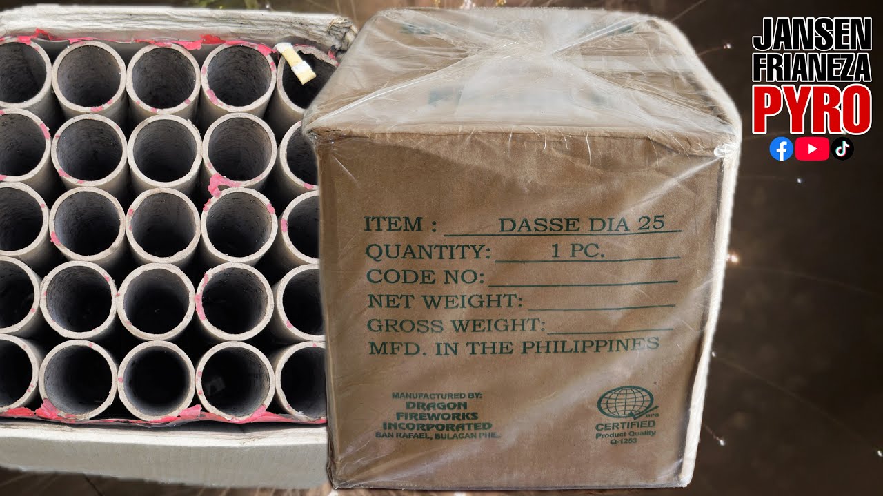 DASSE DIA 25 shots 2 inch Bombshell by Dragon Fireworks | New Year’s Eve 2025 Philippines