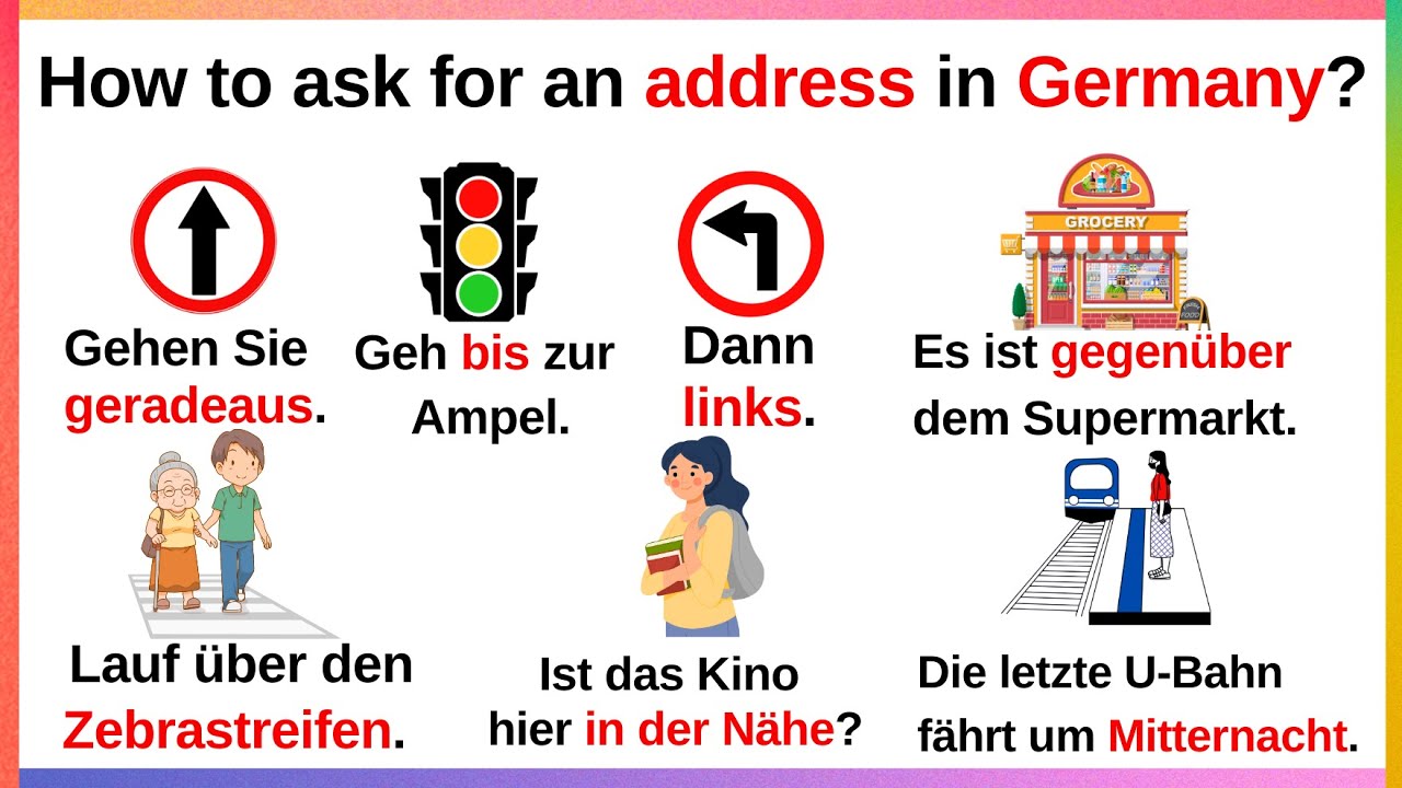 Complete guide to directions and giving addresses in German 🇩🇪 | Speak quickly like a native!