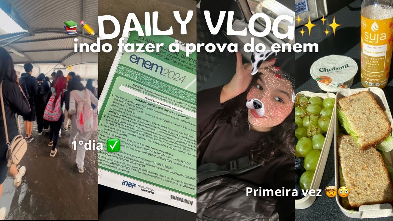 DAILY VLOG indo fazer o primeiro dia do ENEM 2024📚🫠