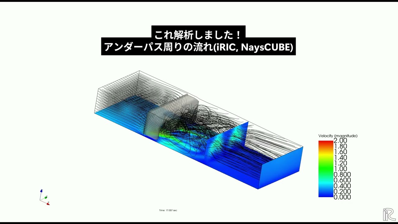 【流体解析】アンダーパス周りの流れ_iRIC (NaysCUBE)_260512