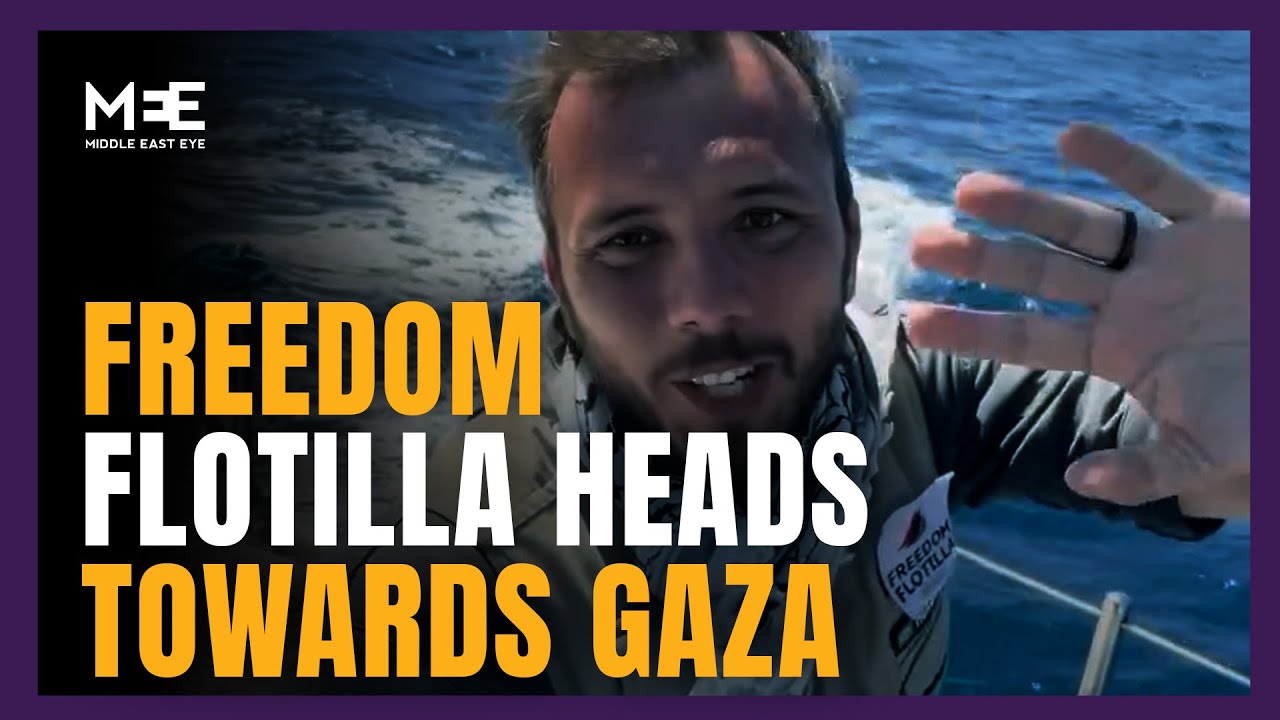 Freedom flotilla sets sail towards Gaza
