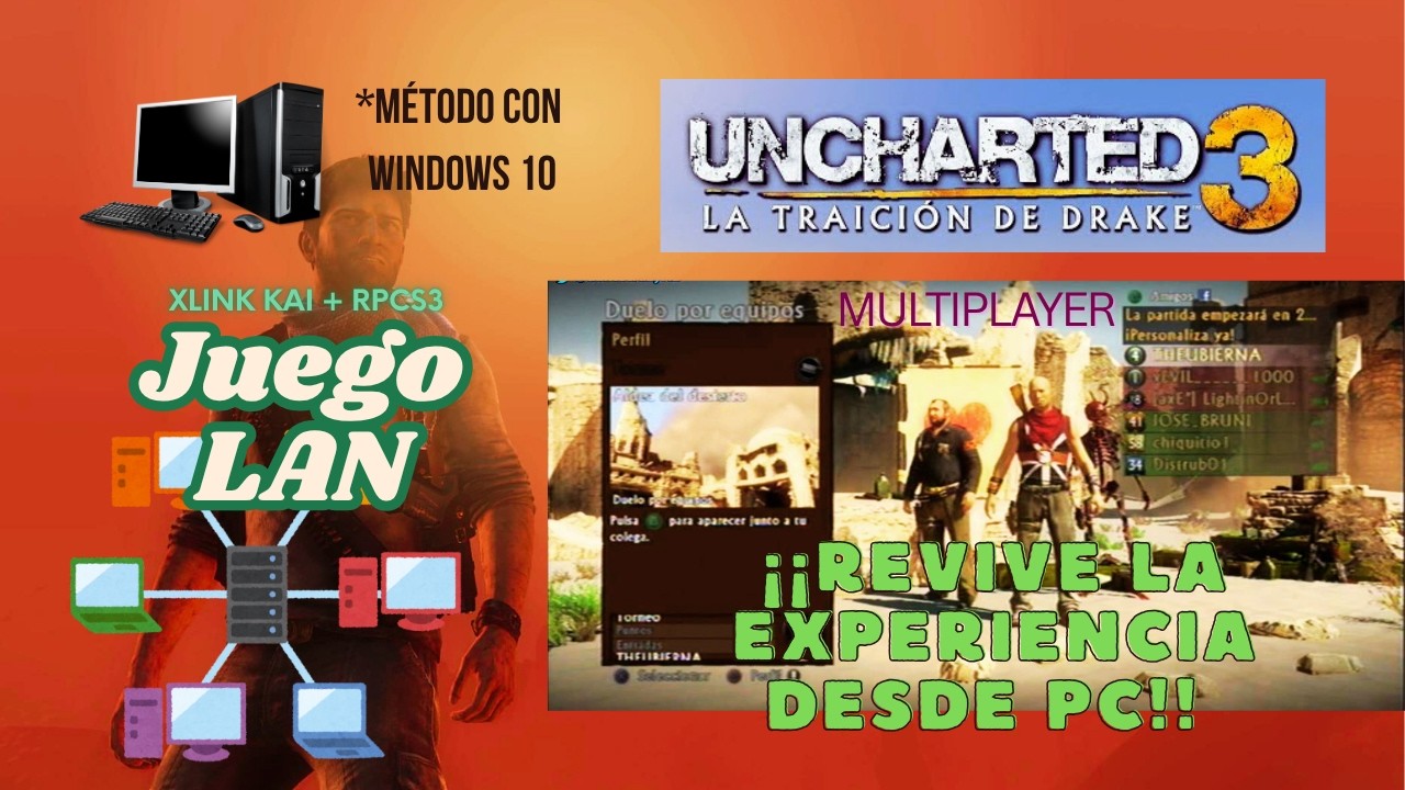 Ya puedes jugar al UNCHARTED 3 ONLINE desde PC con 5 simples PASOS 💻 (*Gu&iacute;a con Windows 10 - 2026*)