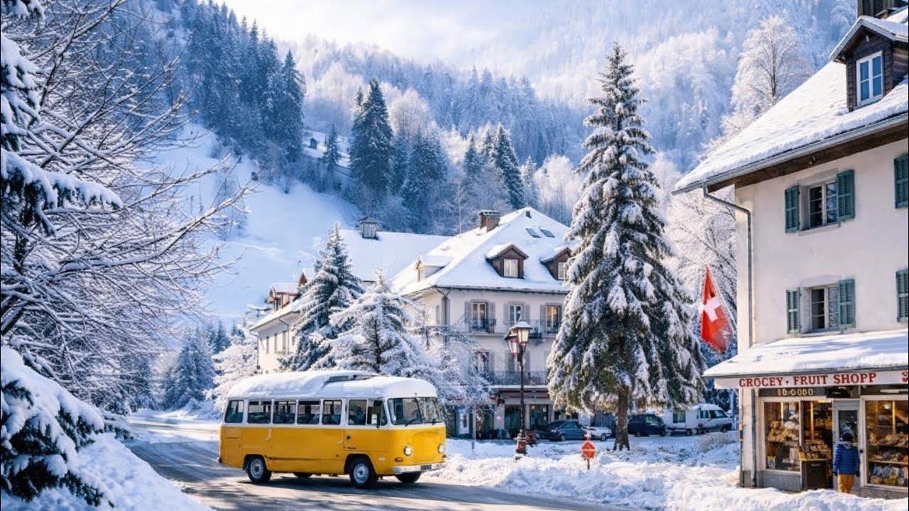 Grindelwald in winter and summer – A village in two seasons4K Walking Tour