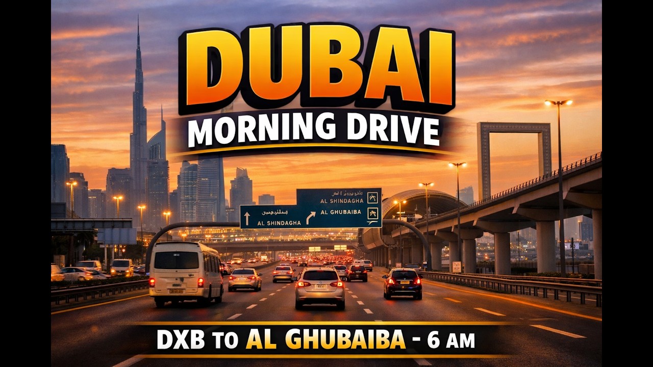 S2🇦🇪.👉Dubai Before Sunrise 🌅 | 6AM Morning Drive from DXB to Al Ghubaiba via Sheikh Rashid Road 2026