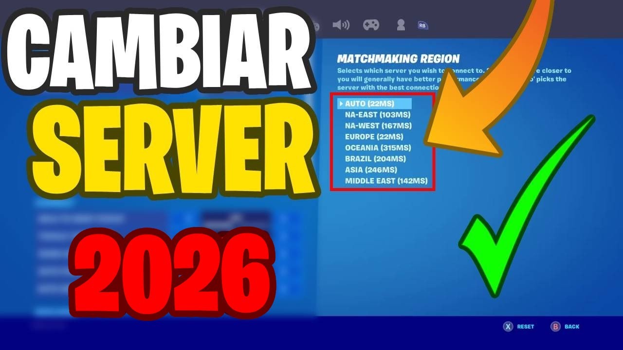 ✅COMO CAMBIAR DE SERVER / REGION💎 EN FORTNITE👈