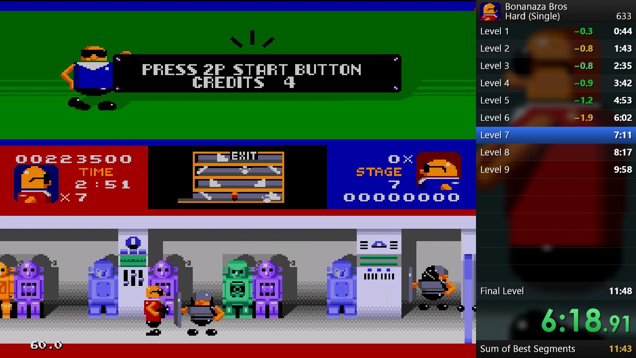 Bonanza Bros Any% - in 11:45