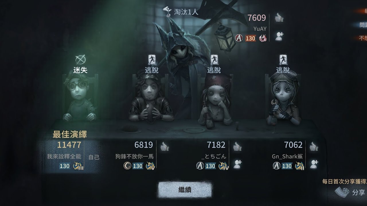 第五人格 排位賽 幸運兒 VS A牌守夜人