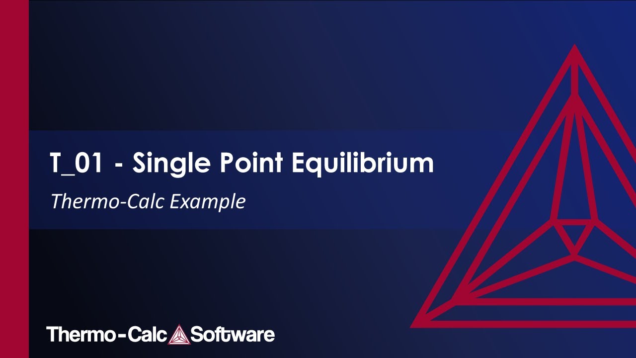Example T_01 - Single Point Equilibrium