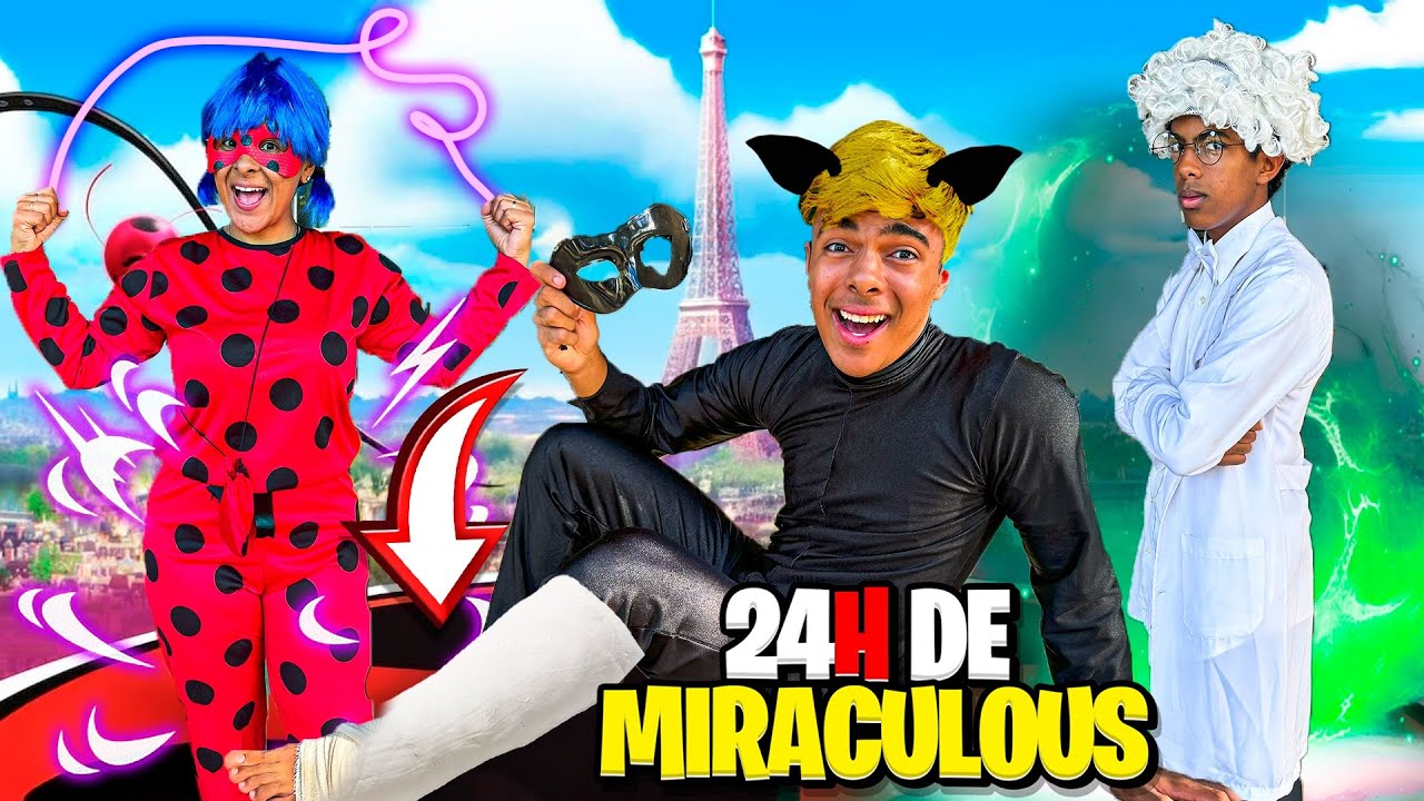 VIRAMOS POR 24H A LADYBUG E O CAT NOIR! *DEU TUDO ERRADO