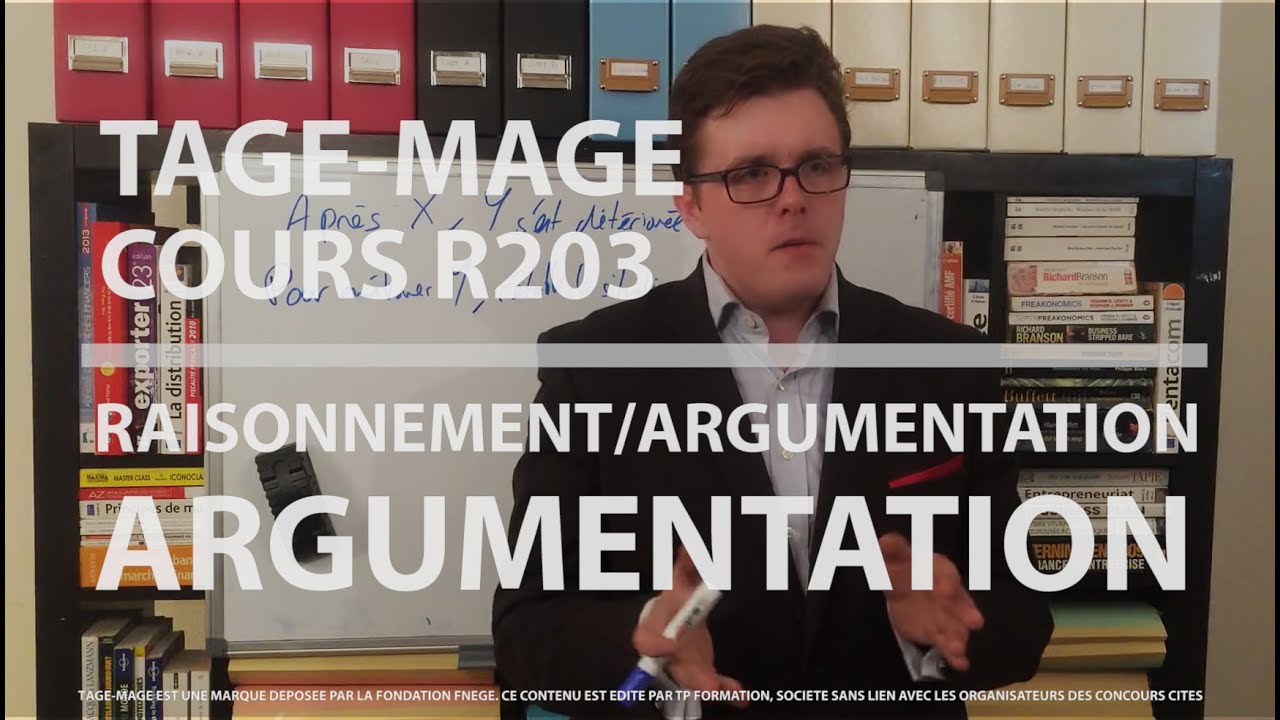 TAGE-MAGE - QUESTIONS D'ARGUMENTATION