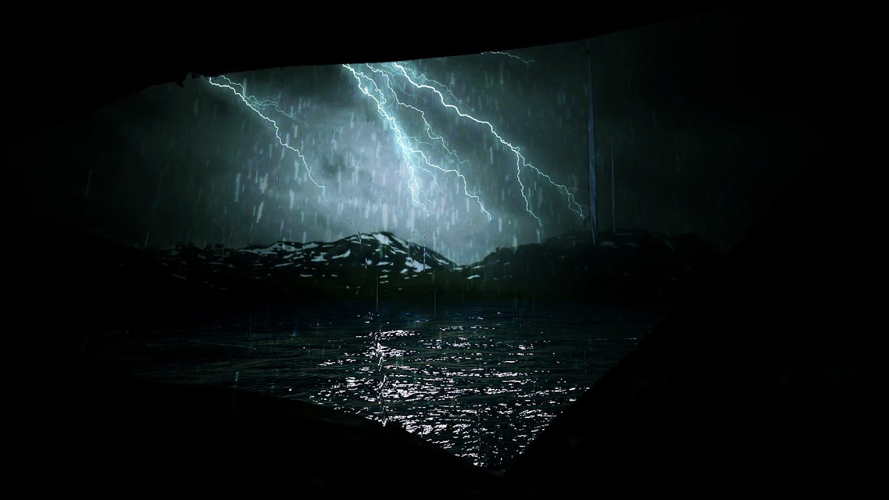 Heavy Ocean Rainstorm and Non-Stop Thunder Sounds for Sleeping | Stop Scrolling and Fall Asleep