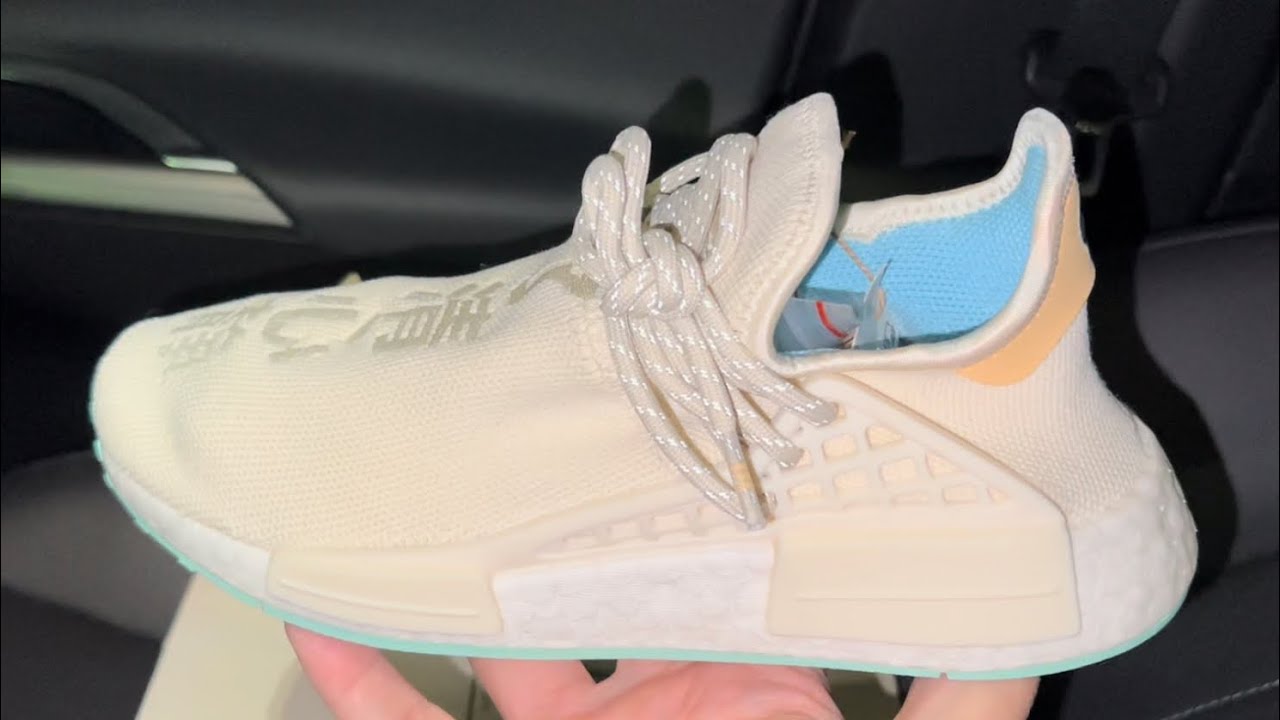 Adidas NMD Human Race Pharrell NERD Chalk White Shoes
