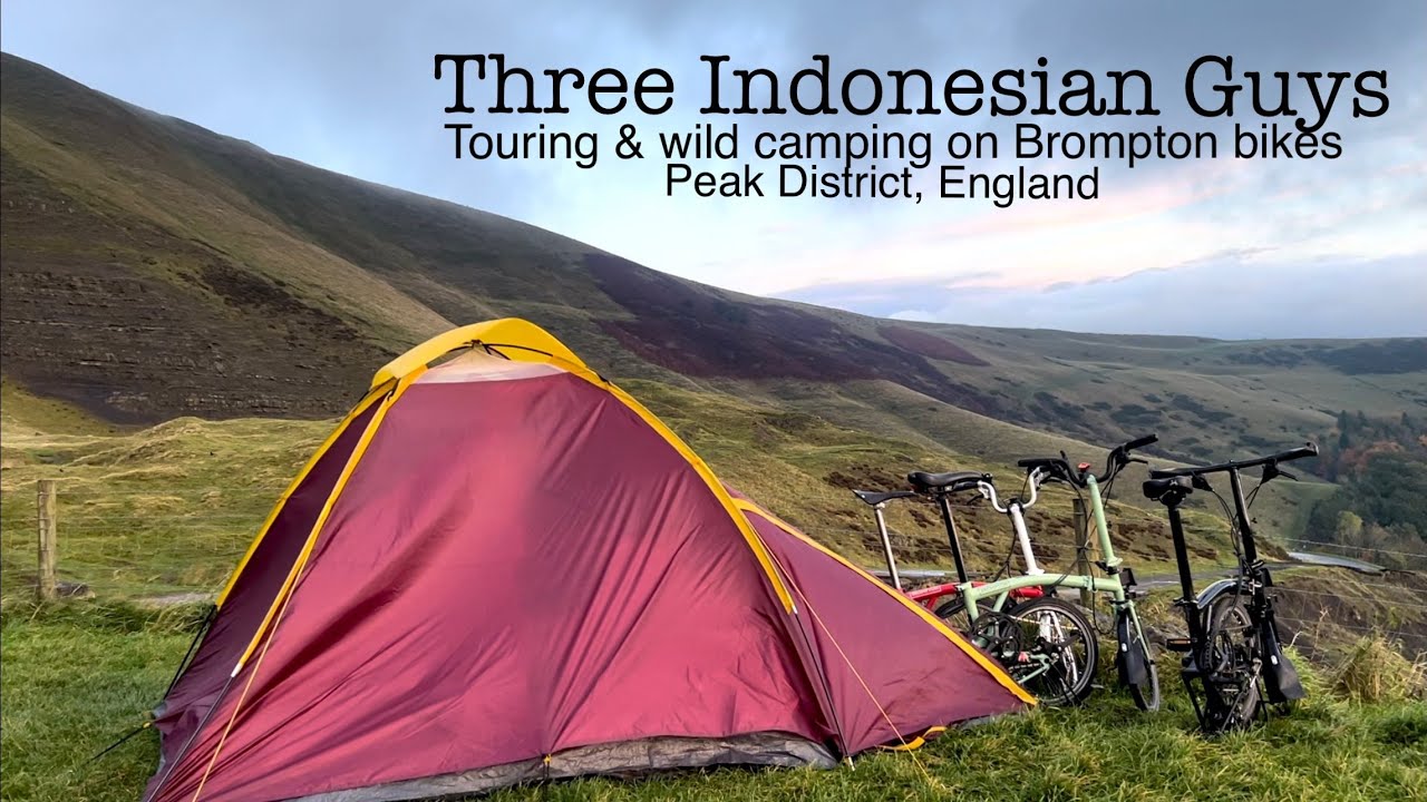 Brompton touring & wild camping on a rainy & windy day.