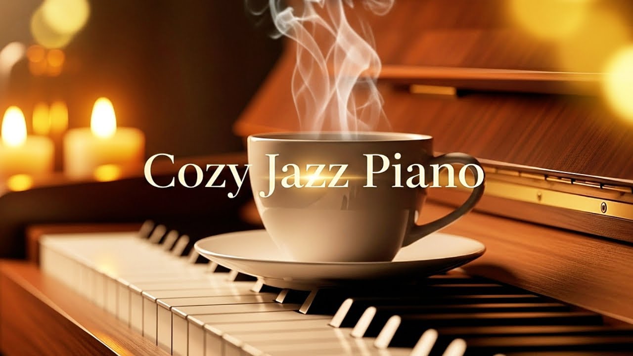 4K Quiet Night Coffee Shop 🌌☕ Relaxing Jazz Piano Music for Study, Work & Deep Relaxation
