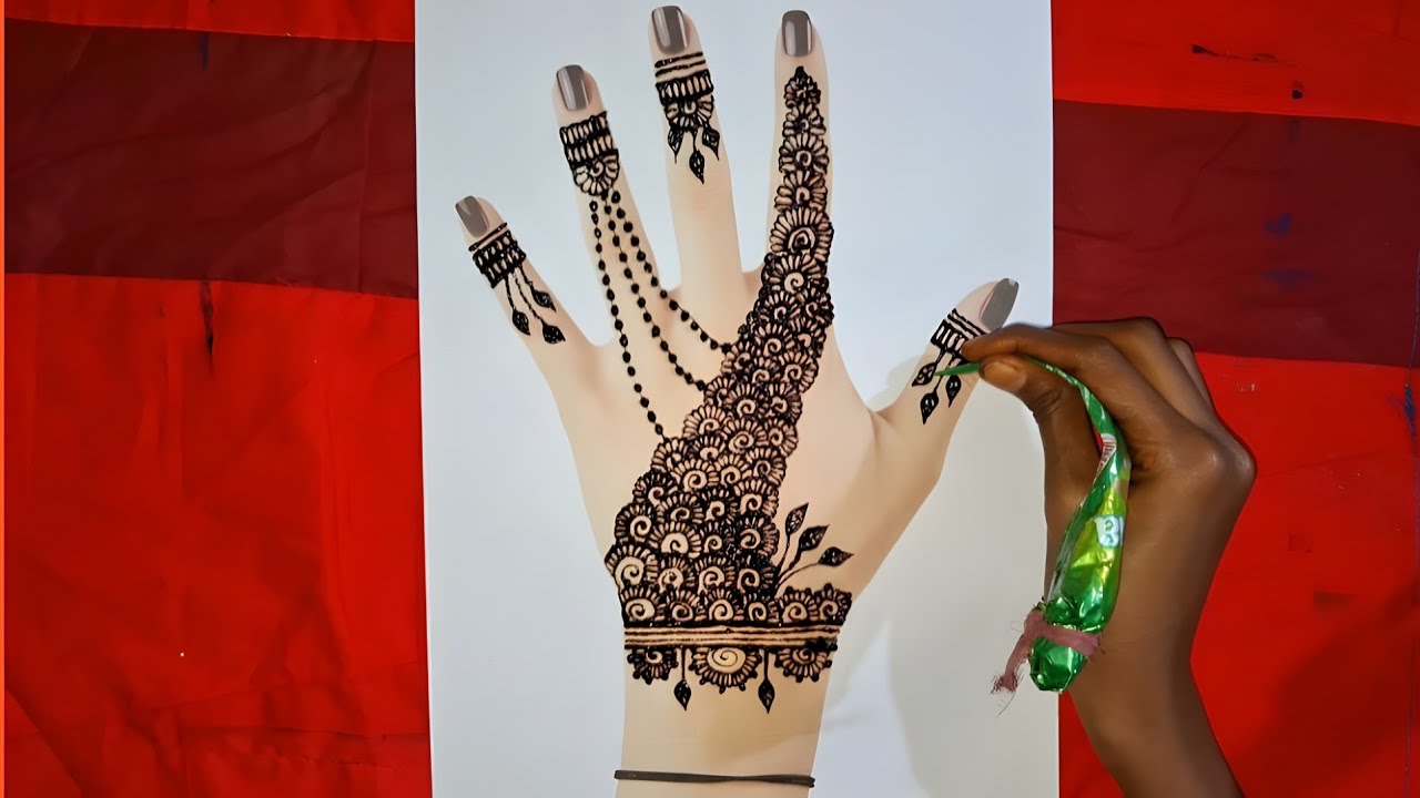 🔥Beautiful & Easy Mehendi Design for Back Hand | Step by Step 