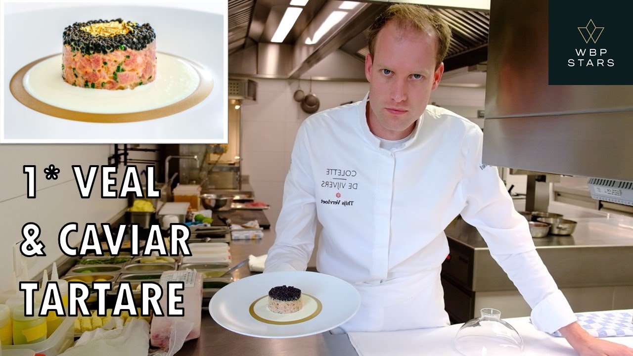 Veal tartare & caviar - a match made in heaven at restaurant Colette (2 Michelin stars) in Averbode