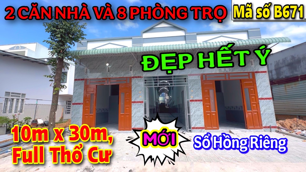 Bán Cặp Nhà Trọ Mới Xây, dT 300m2 đã ở kín, thu nhập Cao ở Kcn Mỹ Phước BẾN CÁT Bình Dương. Ms: B671