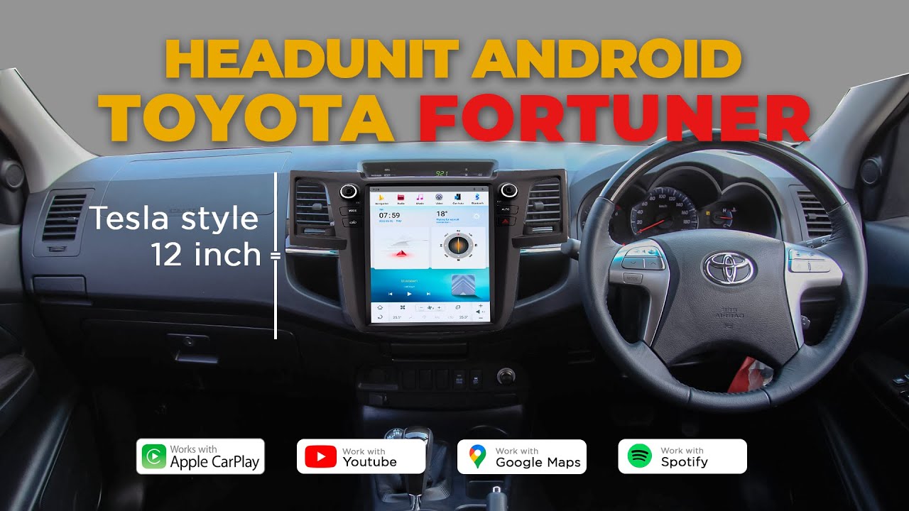 HEAD UNIT ANDROID TOYOTA FORTUNER TESLA STYLE !! RAM 8GB !! FITUR TERLENGKAP