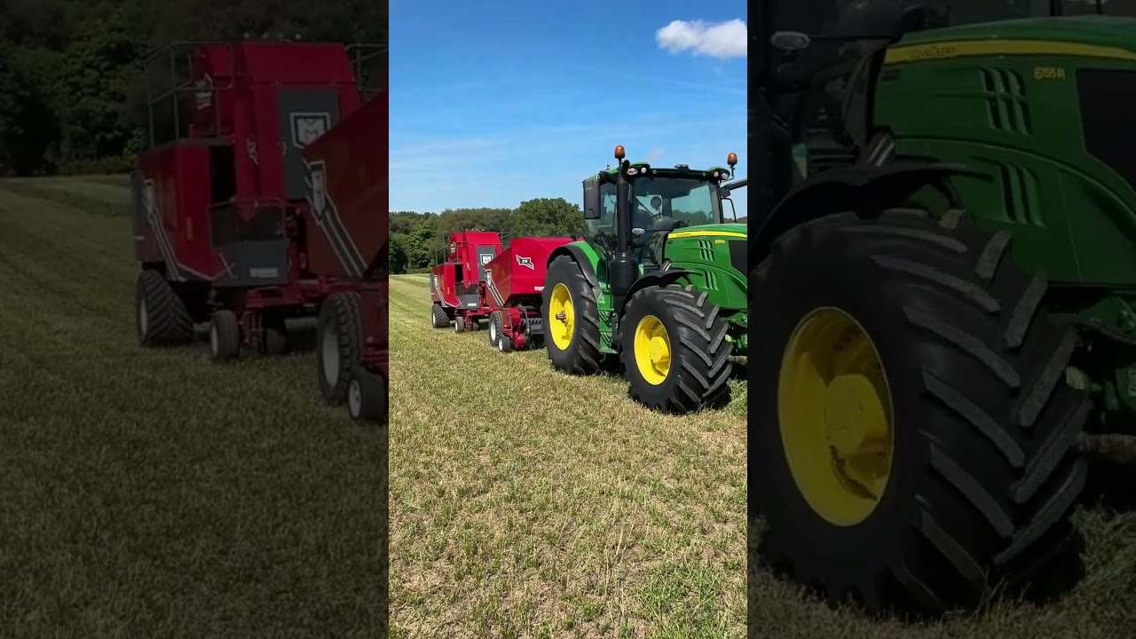 Marcrest 210 Baler and Bale Baron 5250 - Baling Demonstrations - Canada's Outdoor Farm Show 2024