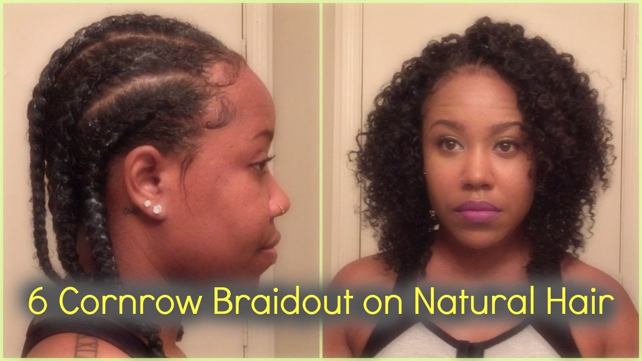 Cornrow Braidout on Natural Hair [Perfect for Transitioning]