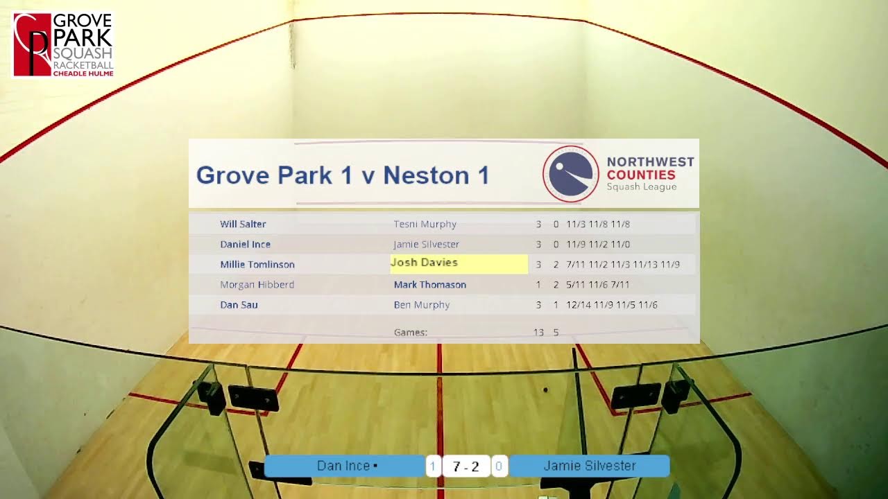 NWCSL - Grove Park 1 vs Neston 1 - 305Squash Division One