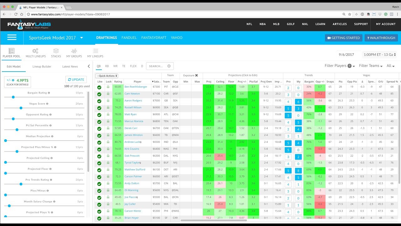 DraftKings NFL Week 1 Picks [LIVE] 💰💰💰