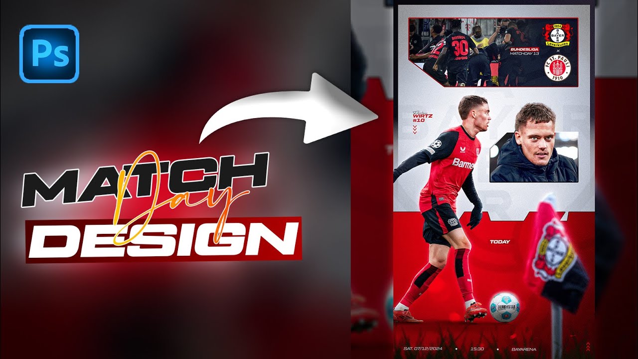 Florian WIRTZ - Matchday design Tuto (Photoshop)