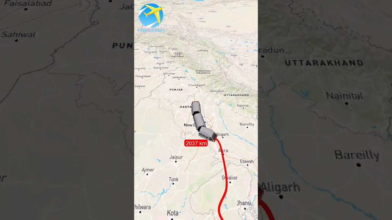 Chennai To Himachal Pradesh Train#shorts #trip#journey#maps#train #vandebharatexpress#chennai #jammu