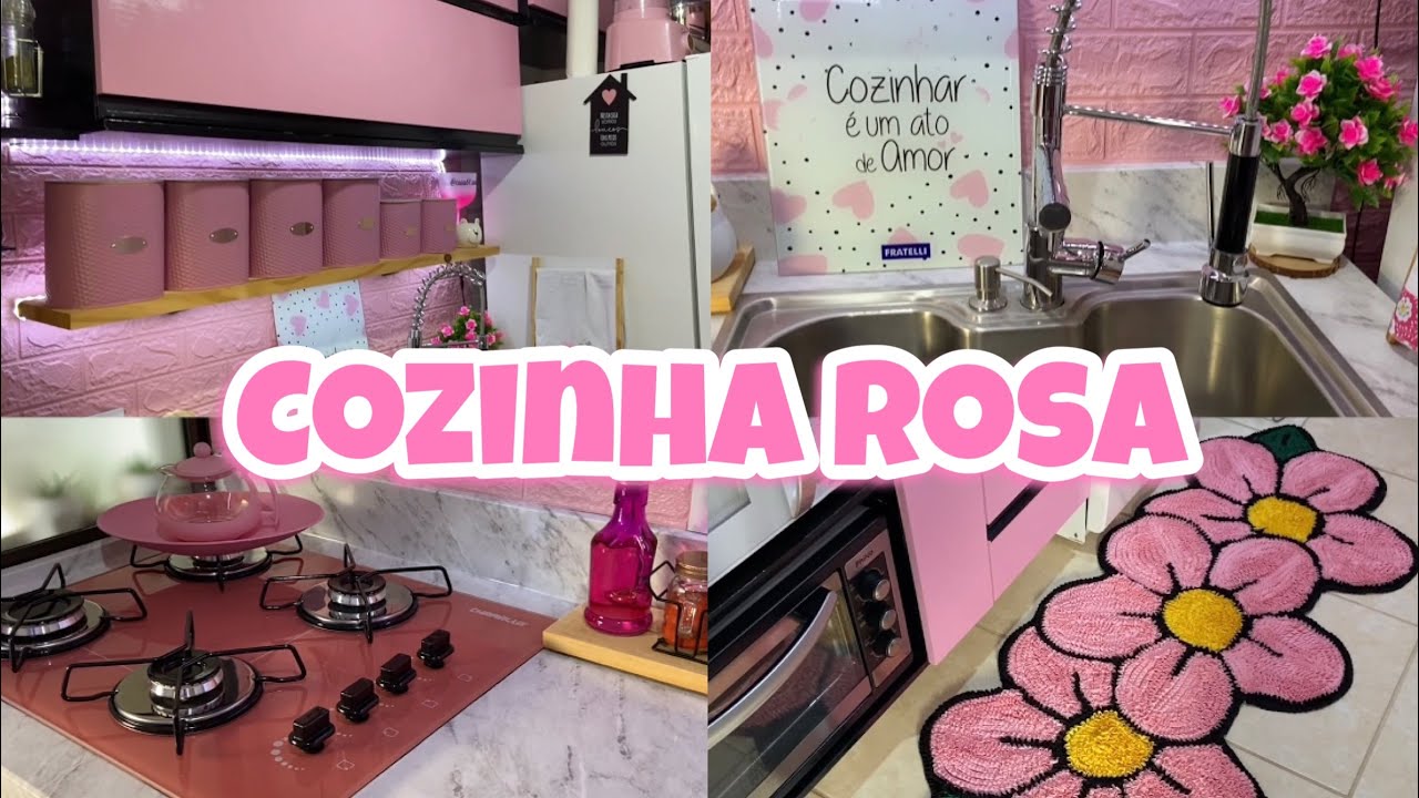TOUR COZINHA ROSA | MOSTREI TUDO COM DETALHES